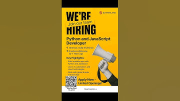 we are Hiring python and javascript developer #jobs #job #shorts #shortsfeed #shorts #short