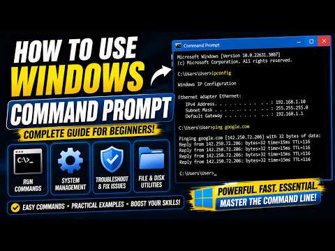 How to Use Windows Command Prompt (CMD) for Beginners | Essential Commands Guide