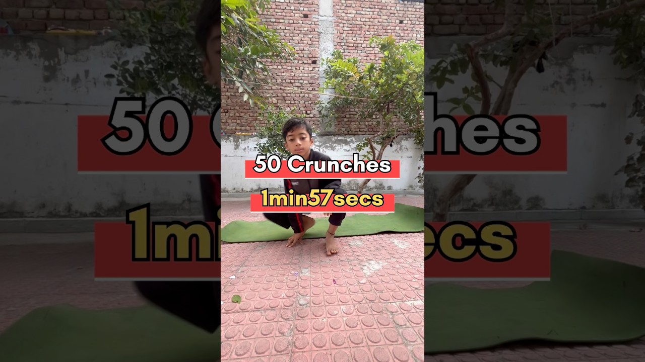 Crunch Time! Kid Takes on the 50 Crunch Challenge! 
