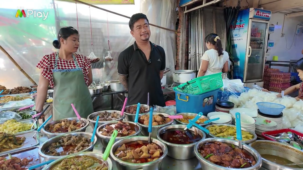 ဟင်းအမျိုးပေါင်း ၅၀ ကျော်ရောင်းချပေးနေတဲ့ လှည်းတန်းက ရွှေညာသားထမင်းဆိုင်