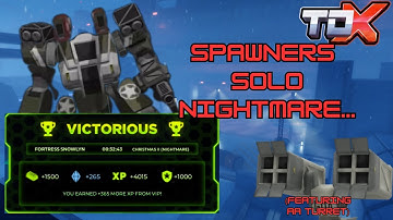 Defeating NIGHTMARE CELGAR with OP SPAWNERS! (Ft. AA Turret) | ROBLOX TDX