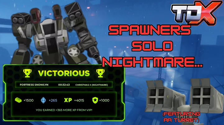 Defeating NIGHTMARE CELGAR with OP SPAWNERS! (Ft. AA Turret) | ROBLOX TDX