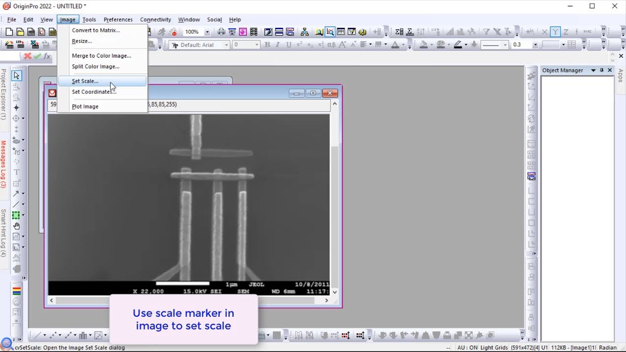 Set Image Scale And Measure Distance