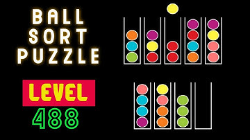 BALL SORT PUZZLE | LEVEL 488 ⚽🛸⚾🥍🏀🧶🥎🧩🧩🧩