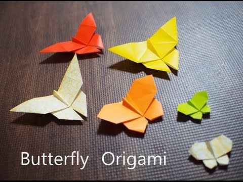簡単ちょうちょの折り方 Butterfly Origami 折り紙 Youtube