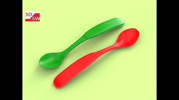 How to make a plastic spoon in SolidWorks