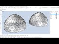 Grasshopper for Rhino 3D Pointed dome solid design tutorial Rhino 3D, ready for 3D printing