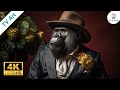 Dandy Gorilla in Suit Paintings | Fun Gorilla Art for Your TV | Monkey HD Paintings | 2 Hours of 4K
