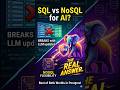 SQL vs NoSQL for AI? (The Real Answer)