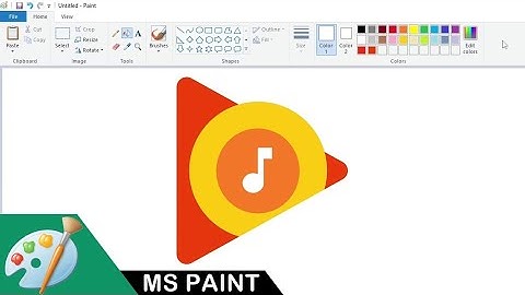How to draw a Google Play Music icon using MS Paint | Drawing Tutorial