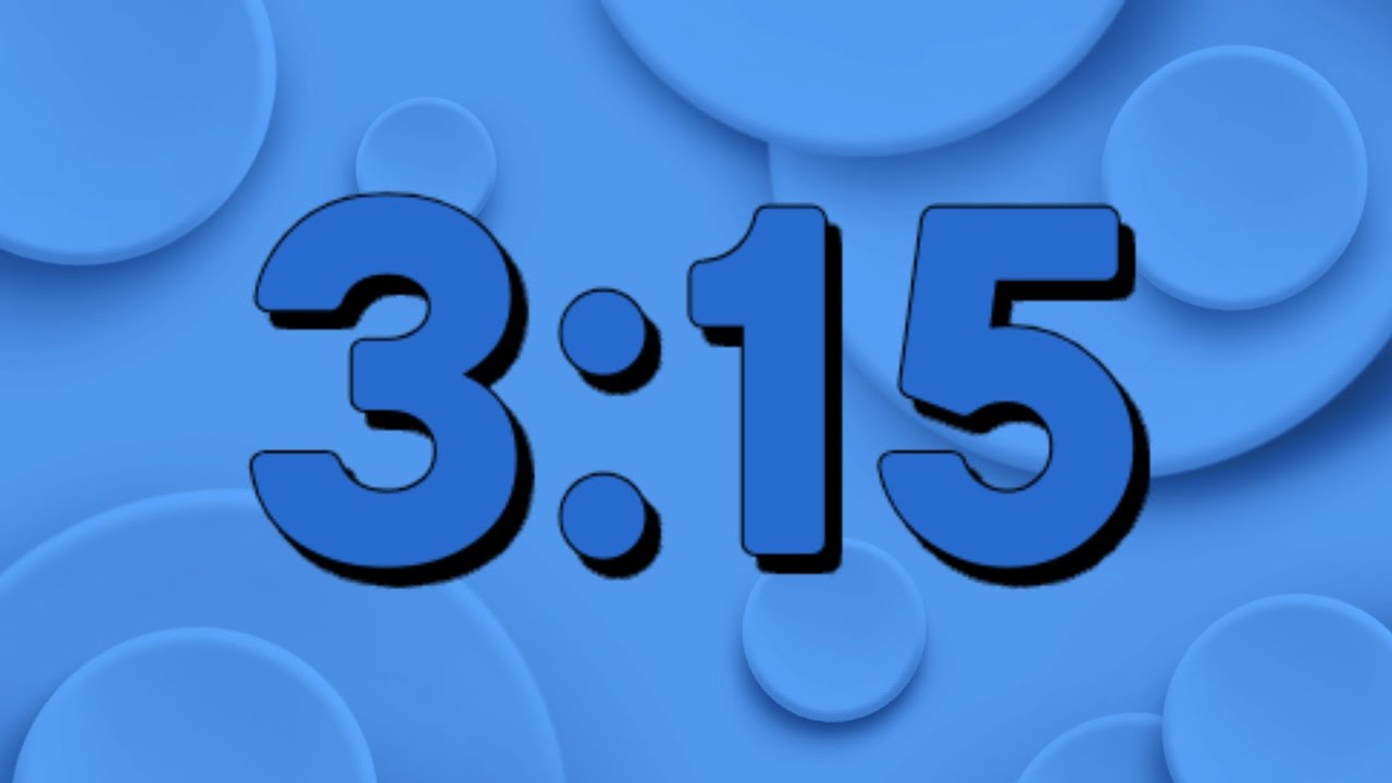 3 Minute 15 Seconds Countdown Timer With Soundeffect | 195 Seconds ...