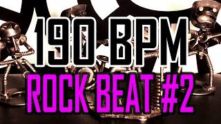 190 BPM - Rock Beat 2 - 4/4 Drum Beat - Drum Track