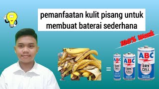 Pemanfaatan Kulit Pisang! Kulit Pisang Bisa Menjadi Baterai !?