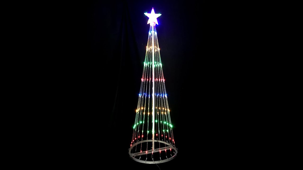 High 6 ft LED show tree wireless remote controller memory, multicolor