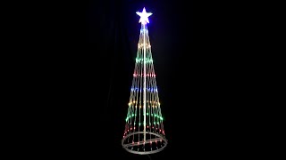 High 6 ft LED show tree wireless remote controller memory, multi-color LED Christmas light show tree