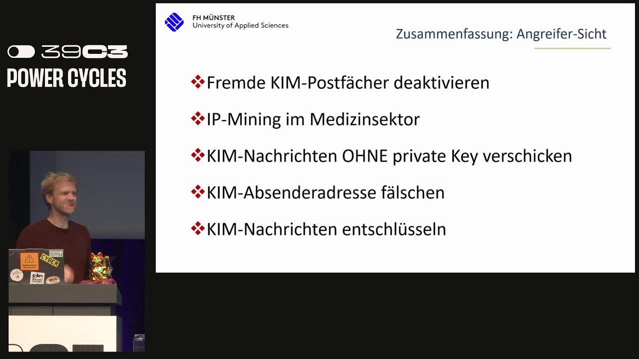 39C3 - KIM 1.5: Noch mehr Kaos In der Medizinischen Telematikinfrastruktur (TI)