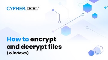 How to encrypt and decrypt files (Windows)