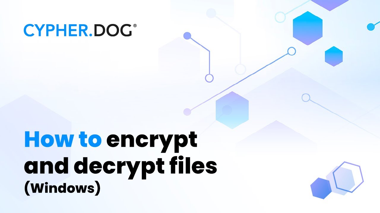 How to encrypt and decrypt files (Windows) - YouTube
