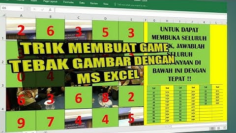 MEMBUAT GAME PUZZLE TEBAK GAMBAR DENGAN MICROSOFT EXCEL
