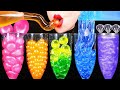ASMR EDIBLE WATER BOTTLE, HONEY JELLY, RAINBOW DRINKING SOUNDS 신기한 물 먹방, BOBA JELLO EATING SOUNDS