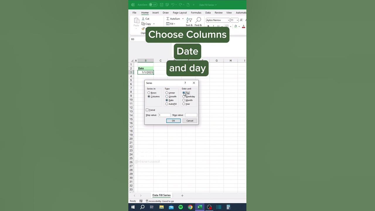 Auto Fill Dates In Excel trendingshorts excel tredning exceltricks auto-fill-dates-in-excel-trendingshorts-excel-tredning-exceltricks