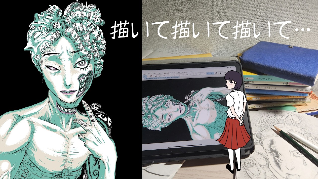 人間（？）を描く｜異形イラストメイキング