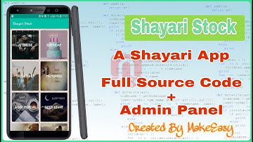 Shayari Stock A Shayari App (Final Part) | Android Studio Project, Android Studio 2020 | MakeEasy