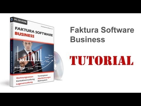 Faktura Manager Unternehmer Software - Tutorial, Anleitung zum Rechnungsprogramm