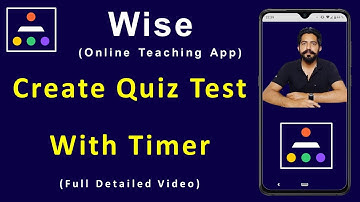 How to Create Quize Test with Timer on Wise Meeting App