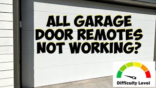 All Garage Door Remotes Stopped Working | Easy DIY Repair