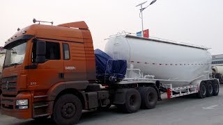 Tri-axle V shaped cement bulker, bulk cement tank semi trailer, bulk cement trailer for sale