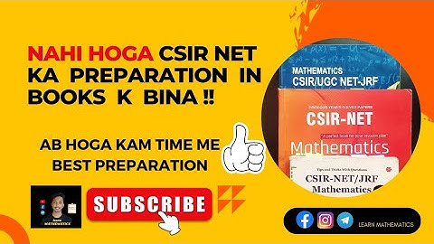 Best Book for CSIR NET MATHEMATICAL SCIENCE |Learn MATHEMATICS| Short tricks, Previous Year Question