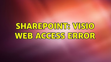 Sharepoint: Visio Web Access Error