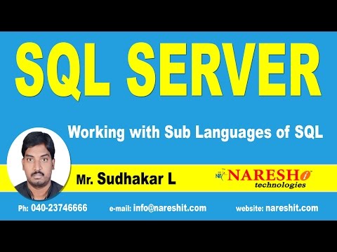 Working with Sub Languages of SQL - Part 4 | MSSQL Training