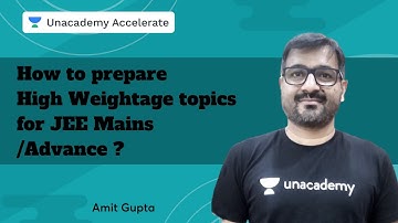 How to prepare High Weightage Topics for JEE Exam? | Must Watch | Amit Gupta | Accelerate
