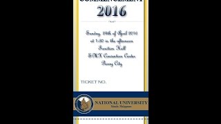 National University Commencement 2016 - Graduation Song and Video