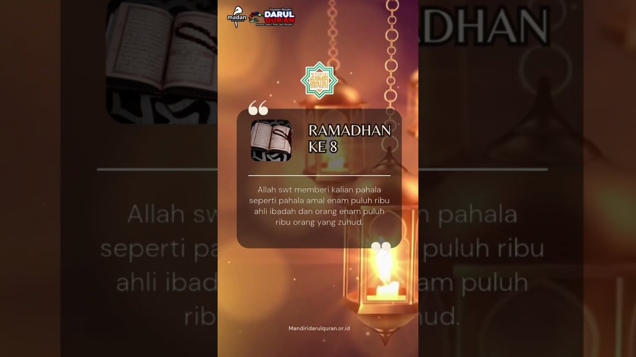 Keutamaan Ramadhan ke 8