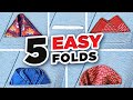 The ONLY 5 Pocket Square Folds You'll EVER Need! (5-Minute Guide)