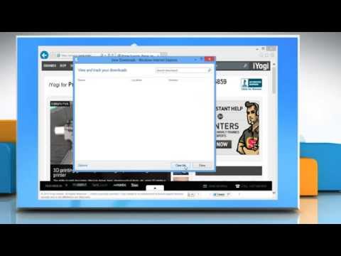 How to clear 'Download' history in Internet Explorer® 10 on a Windows® 8 PC