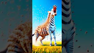 “😱 Giant Zebra Attacked by Thousands of Bees | Rescue Team Saves Life 🐝🦓”#shortvideo #trending