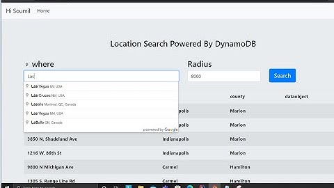 Search dynamodb Data and perform location-based searches using city, state, zip, lat &lon|Geo Hash|