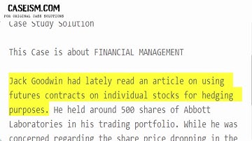Single-Stock Futures  Case Study Help - Caseism.com