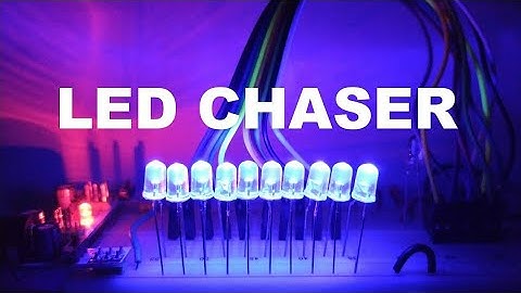 Arduino LED chaser using potentiometer and Arduino Uno.