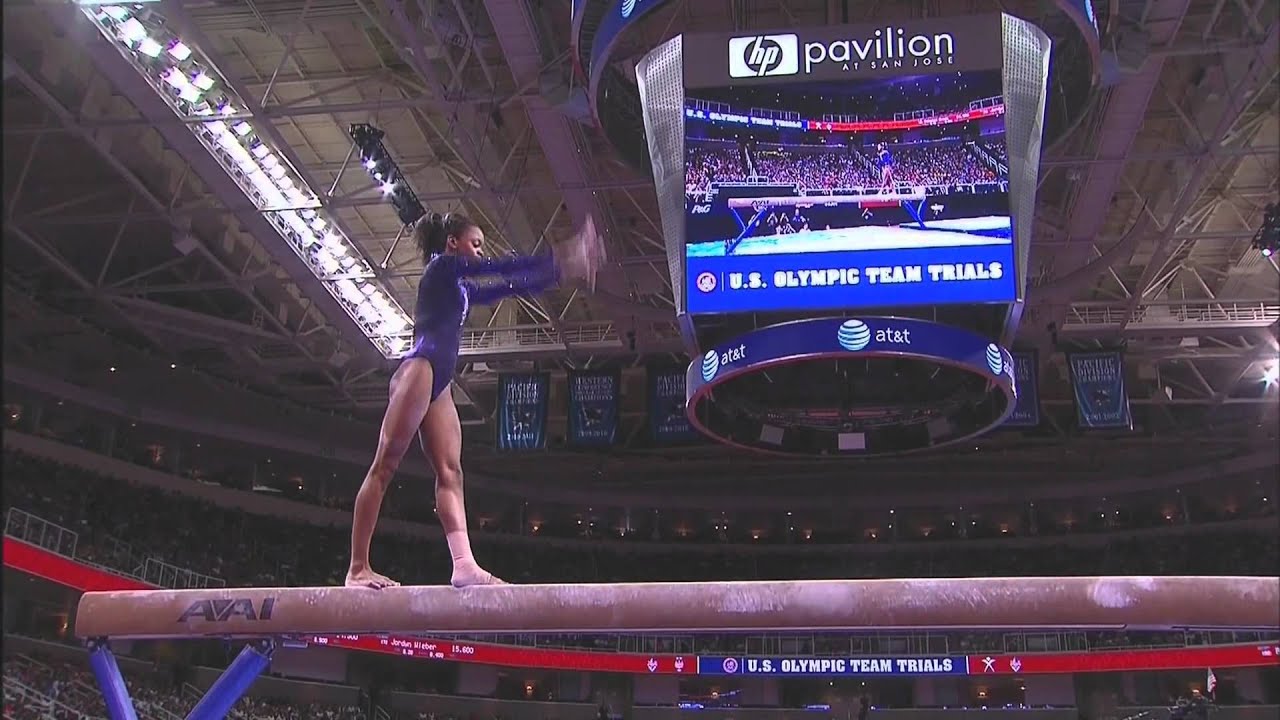⁣Gabby Douglas' routines from the 2012 Olympic Gymnastics trials