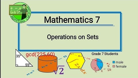 Math 7: Operations on Sets