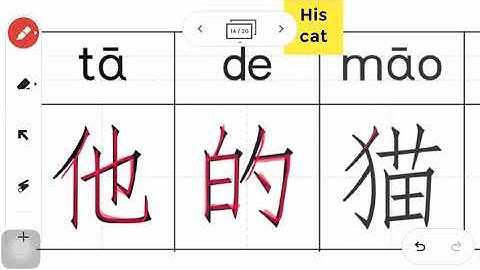 How to write 他的猫 #how to write #write #Chinese #Strokes #HSK #trainchinese #stroke order #ลำดับขีด