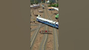 High Speed ​​Train Crosses the Bend Gate Crossing #train #railway #railroad