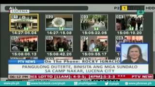 [PTVNews] Pangulong Duterte, binisita ang mga sundalo sa Camp Nakar, Lucena city [07|28|16]