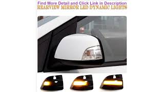 Slide 1Pair in rearview mirror turn signal lights water flowing dynamic indicator lamp for Ford Foc