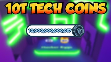 Spend 10 Trillion Tech Coins Hatching Hacker Egg In Pet Simulator X - Roblox